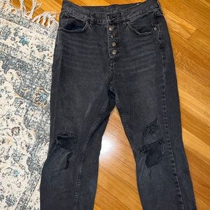 Black free people straight jeans